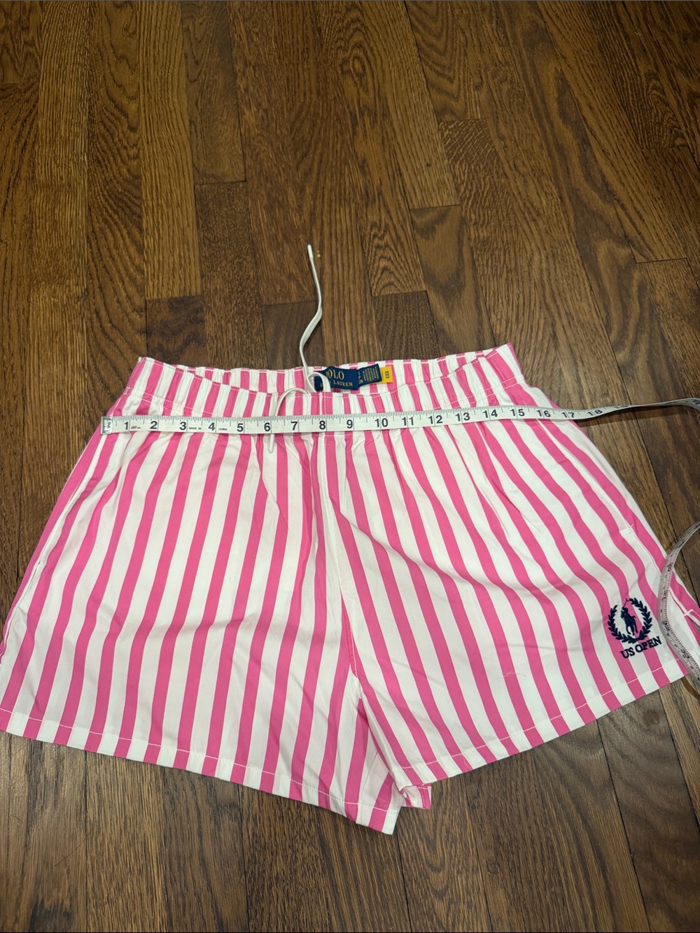 Polo Ralph Lauren Pink & White Striped Women’s Shorts US Open 2025